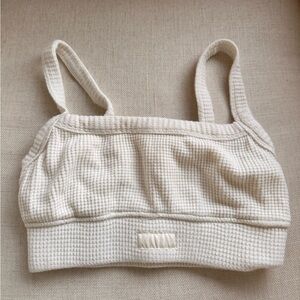 Women's Cream Waffle Knit Bralette